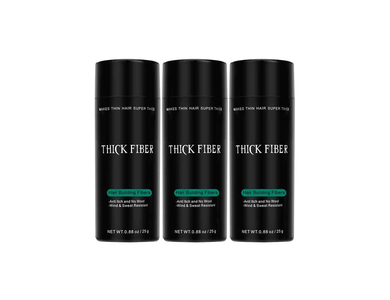 THICK FIBER Hair Building Fibers 25g – Pack of 3 – THICK FIBER